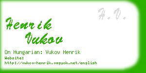 henrik vukov business card